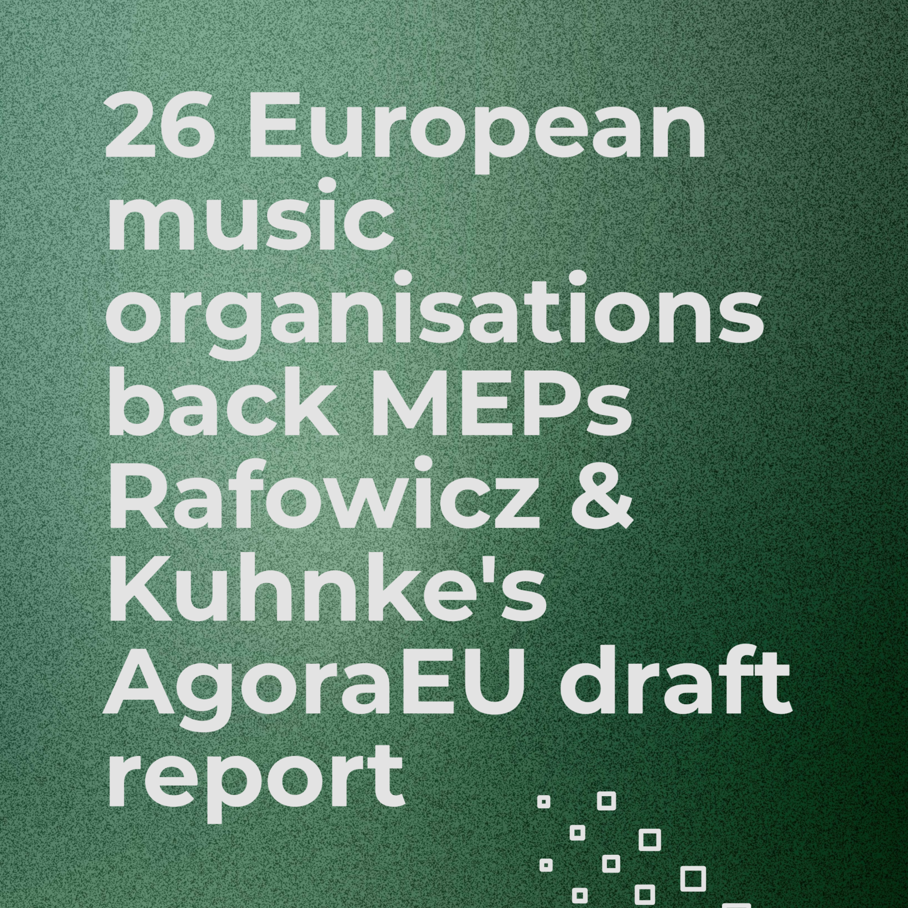 EMEE joins European music sector in welcoming the draft AgoraEU report